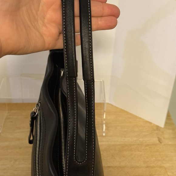 Vintage COACH 1417 Black Leather East West Legacy Shoulder Bag Tassel Silver - Picture 16 of 16